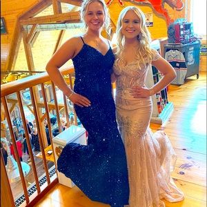 Gorgeous Blue Sequence Prom Dress  Clarisse size 6